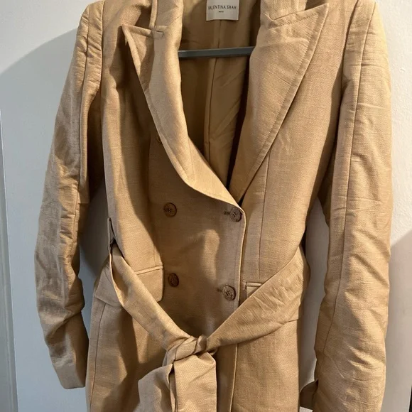 Valentina Shah Camel -Beige Blazer / Jacket Size 4 - Picture 2 of 11